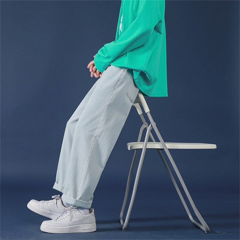 基础款宽松直筒牛仔裤百搭休闲纯色牛仔长裤男A080-9252-P30控48,男装牛仔裤,电商A080