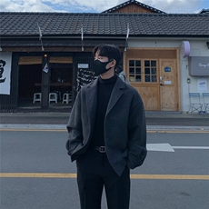 A430-DY30P95高品质秋冬韩版男短款毛呢大衣加厚呢子宽松加棉外套，男装毛呢大衣，电商A430（原星座702）