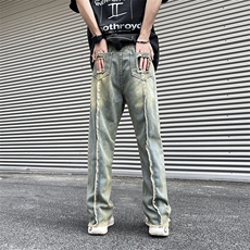 直脚流行牛仔裤潮男长裤夏季水洗宽松直筒N01611-P48，男装牛仔裤，星座308B-2