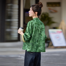芷墨2025新款秋装时尚复古新中式外套缇花外套超百搭，女装短外套，芷墨服饰