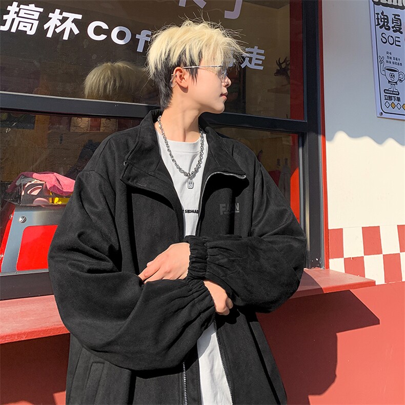 2025秋冬美式潮牌宽松高街飞行员外套夹克外套JK8667/特P55黑2,男装夹克,电商A094