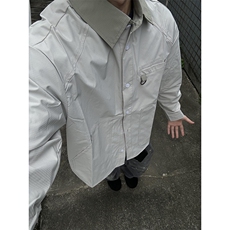 ！美式复古巴恩风撞色翻领衬衫外套衬衣，男装衬衫，星座617C