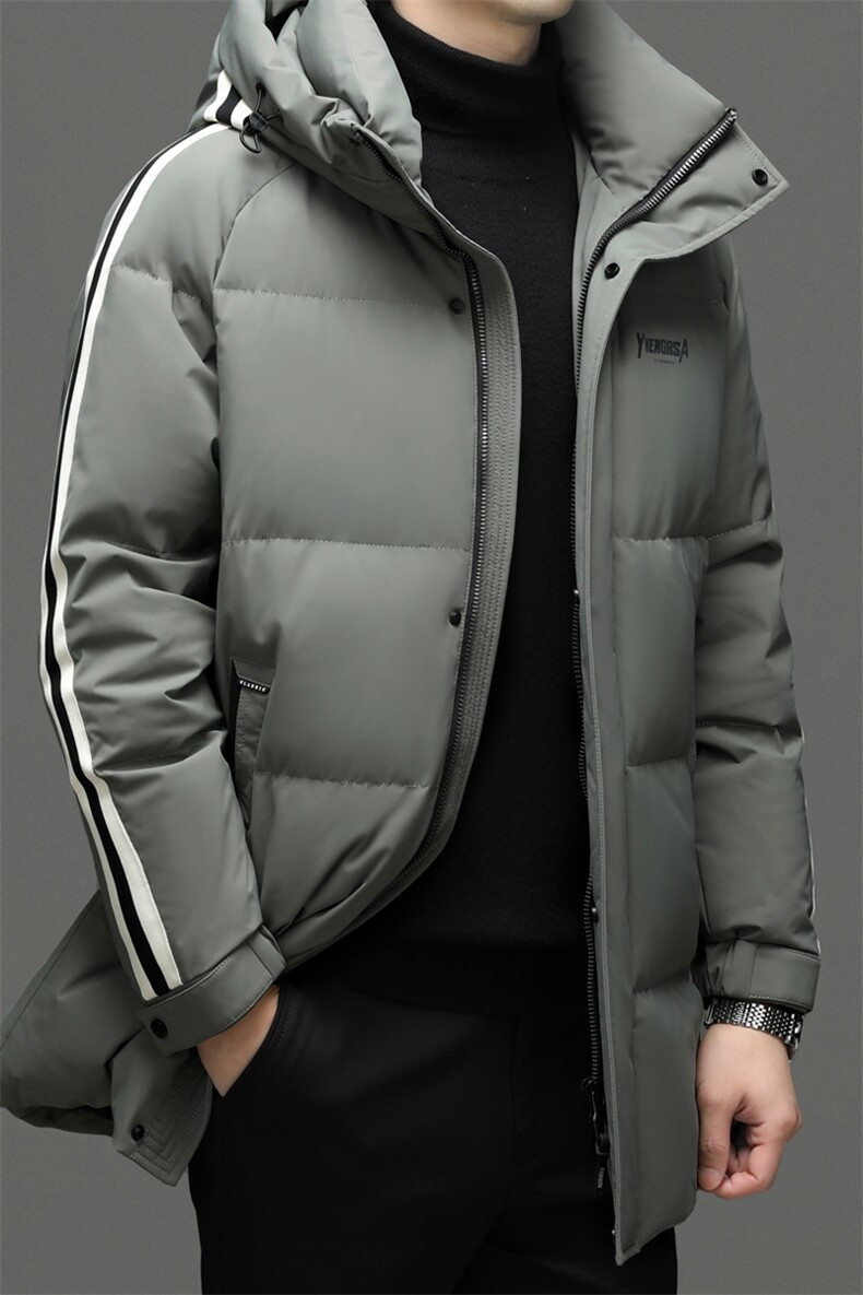 DF8222钱塘2020-2中年男士冬季厚款时尚休闲有帽羽绒服P335,男装羽绒服,钱塘207-2