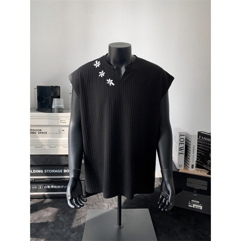 XZ809A/BXXX26/P35/控48美式V领印花背心T恤,男装背心/马甲,星座809A(原222-1)