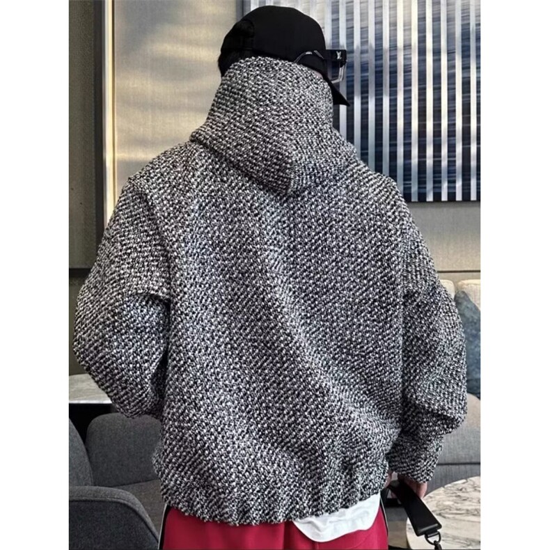港风春款男连帽卫衣条纹夹克拼色宽松外套WY28P45,男装夹克,星座1013-1