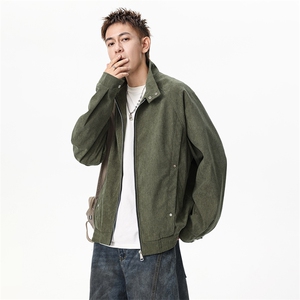 美式灯芯绒t外套男秋2025新款潮牌复古立领休闲夹克Q5563-P68图片