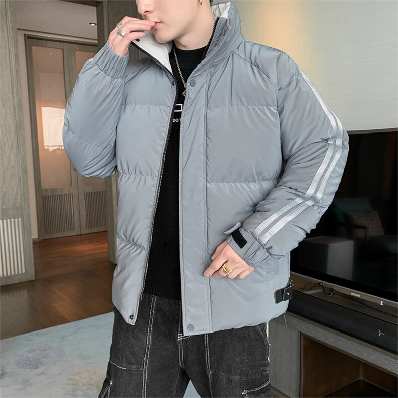 棉衣男秋冬季加厚棉袄外套条纹宽松ins潮面包棉服M0752-P108,男装棉衣,星座308B-1