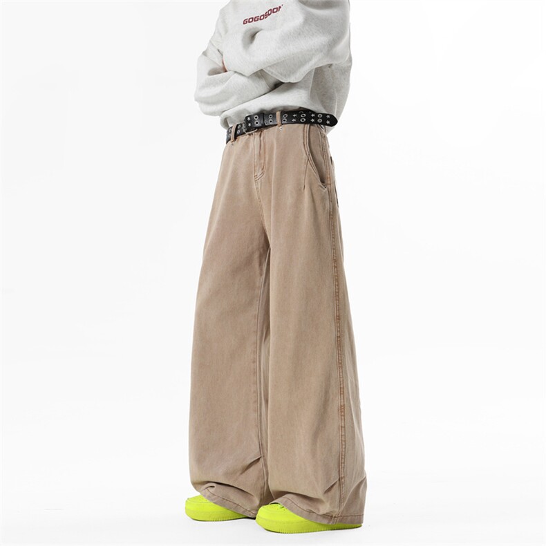 809B!新春现货美式弯刀设计感宽松牛仔裤809B-NK22-P48，男装牛仔裤，星座809B（原星座805）