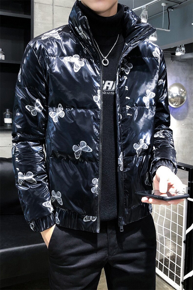 312A-001-P1752025冬季新款时尚蝴蝶图案羽绒服外套男80%白鸭绒K,男装羽绒服,星座312A-5