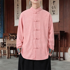 男士衬衫外套灯芯绒夹克盘扣立领风XZ1512-2510-P55，男装夹克，星座1512