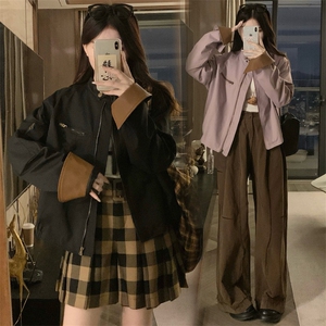 A531-P105学院风甜酷外套秋装新款学生气质百搭夹克,每天学点儿穿搭技巧图片