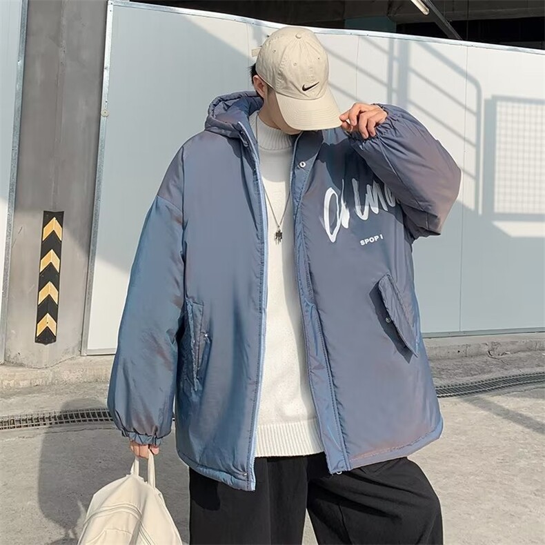 设计感小众袄情侣装外套冬季宽松加厚潮牌服男W5848-P82,男装棉衣,星座512-3