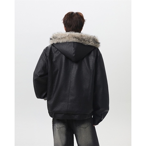 MFDD016-P150 美式座山雕毛领加厚棉服棉衣工装外套图片