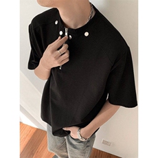 DXW03LL-特P40cleanfit半拉链短袖t恤男高级感痞帅复古半袖，男装T恤，星座1007（原301D）