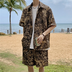 动物豹套装TZ77814特P45衬衫DCS77815特P27DK77816特P18套装控88，男装衬衫，星座227-7