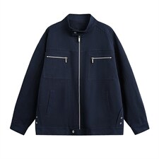 26春装高品质老钱风立领夹克外套男女美式潮牌拉链工装风宽松上衣，男装夹克，电商A486