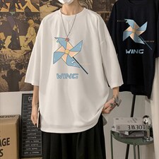 Q11112-P30春夏季七分袖t恤男大码五分袖男短袖中袖，男装T恤，电商A040