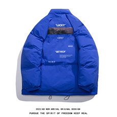白鸭绒白底冬季潮流字母印花立领羽绒服外套YR186P195控258，男装羽绒服，电商A247-1