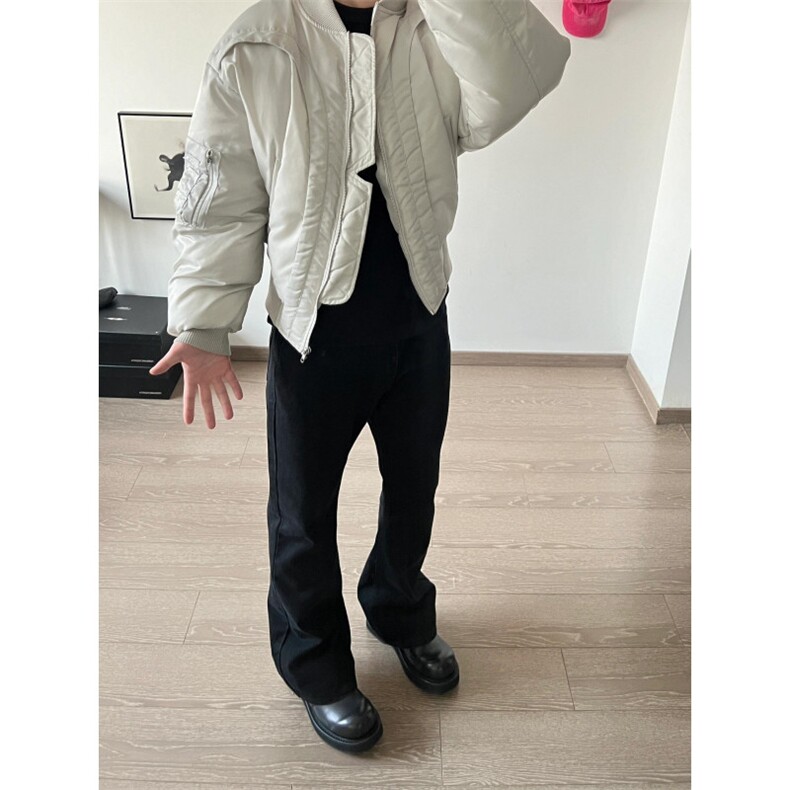 【有货】JR5002CC-特P115弧形飞行夹克棉服男加厚机车棒球服外套,男装夹克,星座1007（原301D）