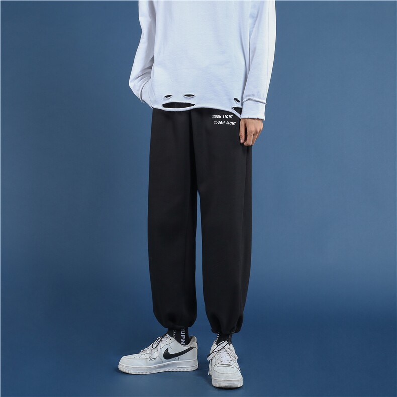 秋冬宽松字母休闲裤九分裤卫裤X715WK512P45控68,男装牛仔裤,星座715
