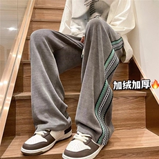 力推!!织带欧棉绒440克直筒休闲裤加绒加厚P65常规p55，男装卫衣，电商D232A