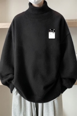 8XL高领毛衣男大码胖子堆堆领打底羊毛衫GM45397-P45加绒款-P65，男装T恤，电商A040