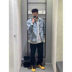 春秋破坏牛仔外套男水洗潮牌工装夹克美式高街痞帅LTY8611-p75，男装工装外套，星座1008