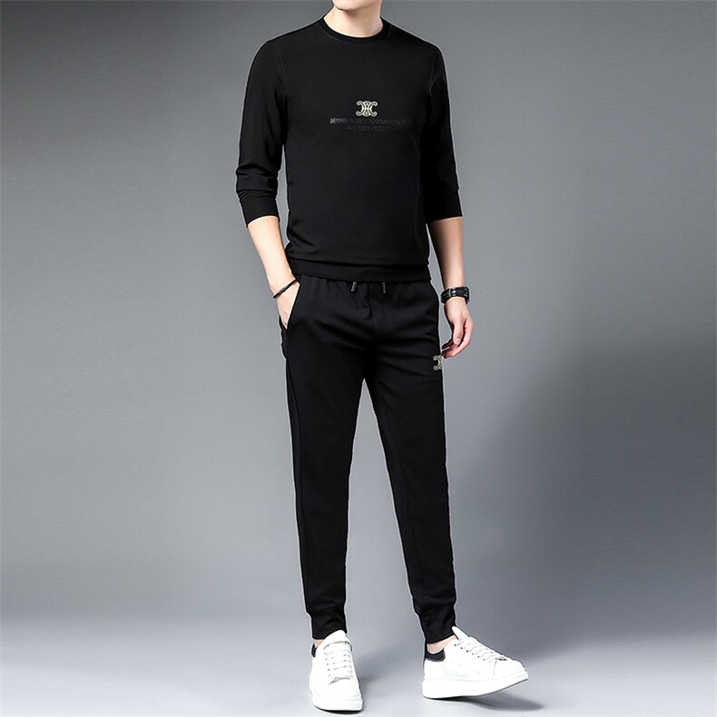 SA9685-2钱塘2020-2冬季新款时尚休闲中青年男士卫衣套装P137,男装休闲套装,钱塘207-2