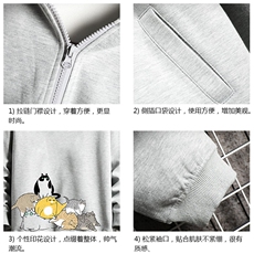 KS21155-P38加绒款-P43连帽开衫卫衣男运动外套大码班服网格，男装卫衣，电商A040A