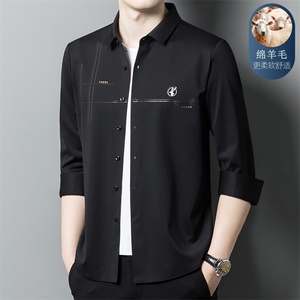 C6628钱塘2020-2欧货品质羊毛男士春秋时尚休闲百搭衬衣商务P96图片