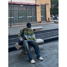 秋冬新款港风直筒宽松假破洞牛仔拖地长裤-NZ018-网络图，男装休闲裤，星座1002-2