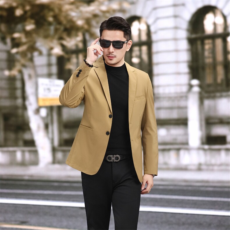 新款男士休闲商务上衣小西装秋季西服178P165，男装西服，电商D225