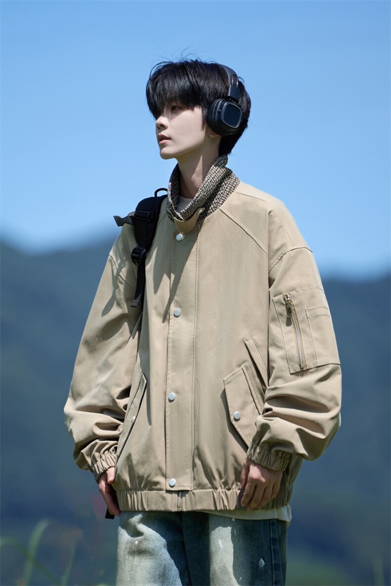 JK8866-P85L-9XL2025秋冬新款翻领工装夹克外套控148,男装夹克,星座109