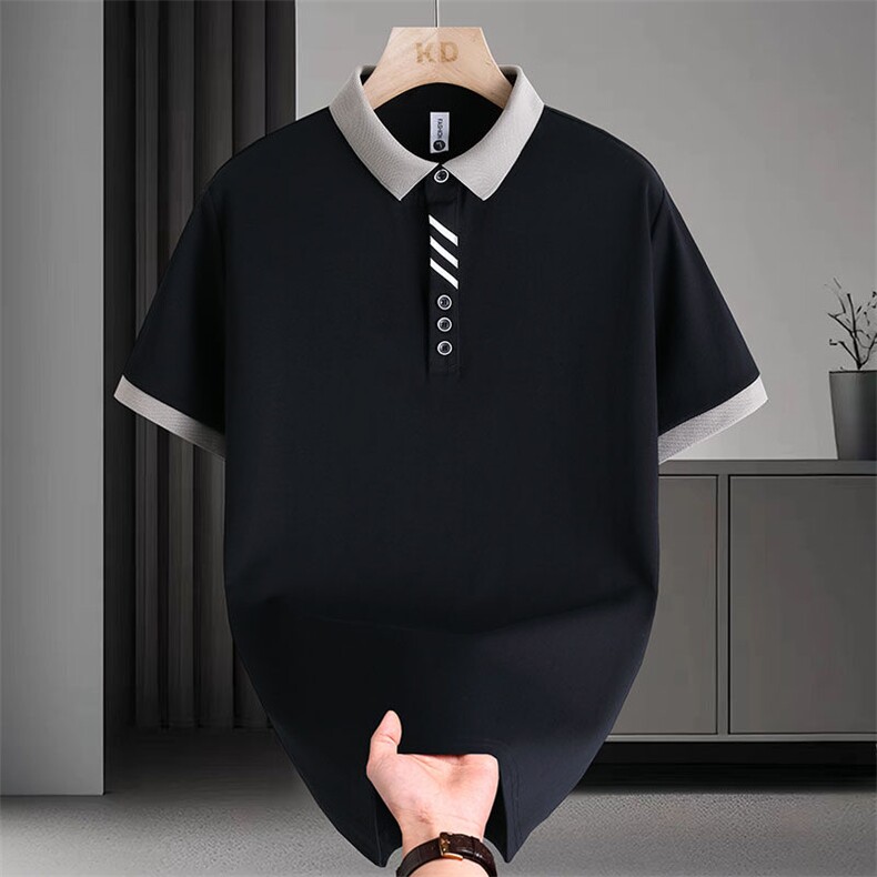 夏季新款男士商务休闲简约吧百搭翻领短袖T恤POLO衫上衣8811P38,男装T恤,电商B226-2（原B217-2）