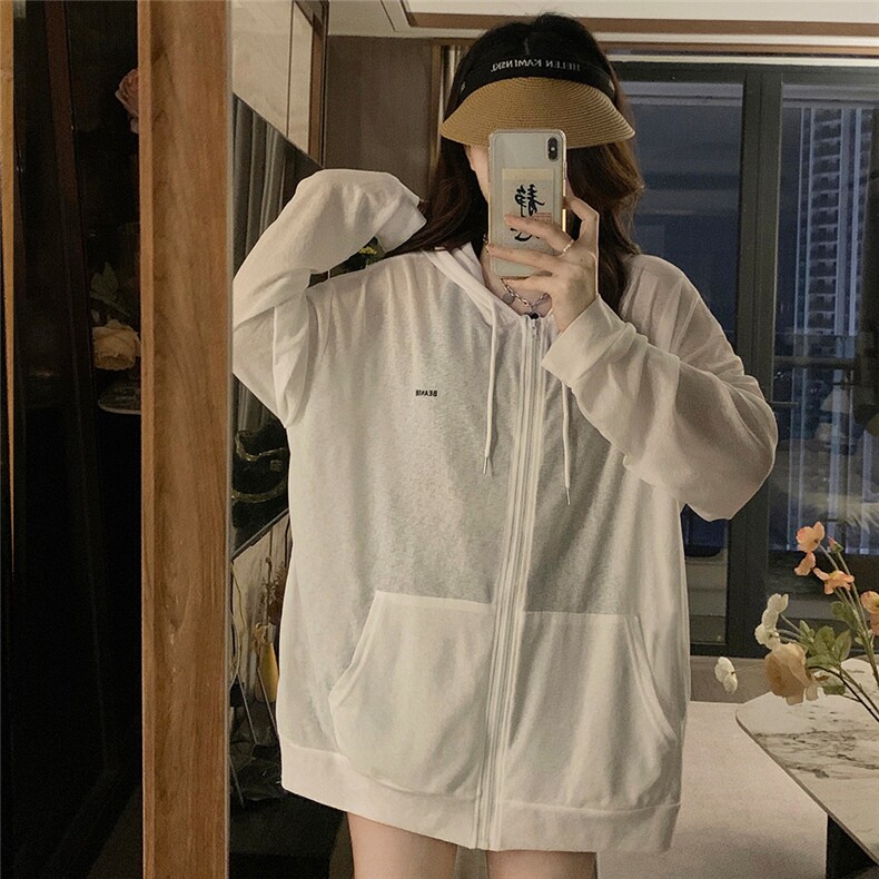 冰丝防晒衣女夏季新款薄空调衫宽松防紫外线防晒服 E736-55图片