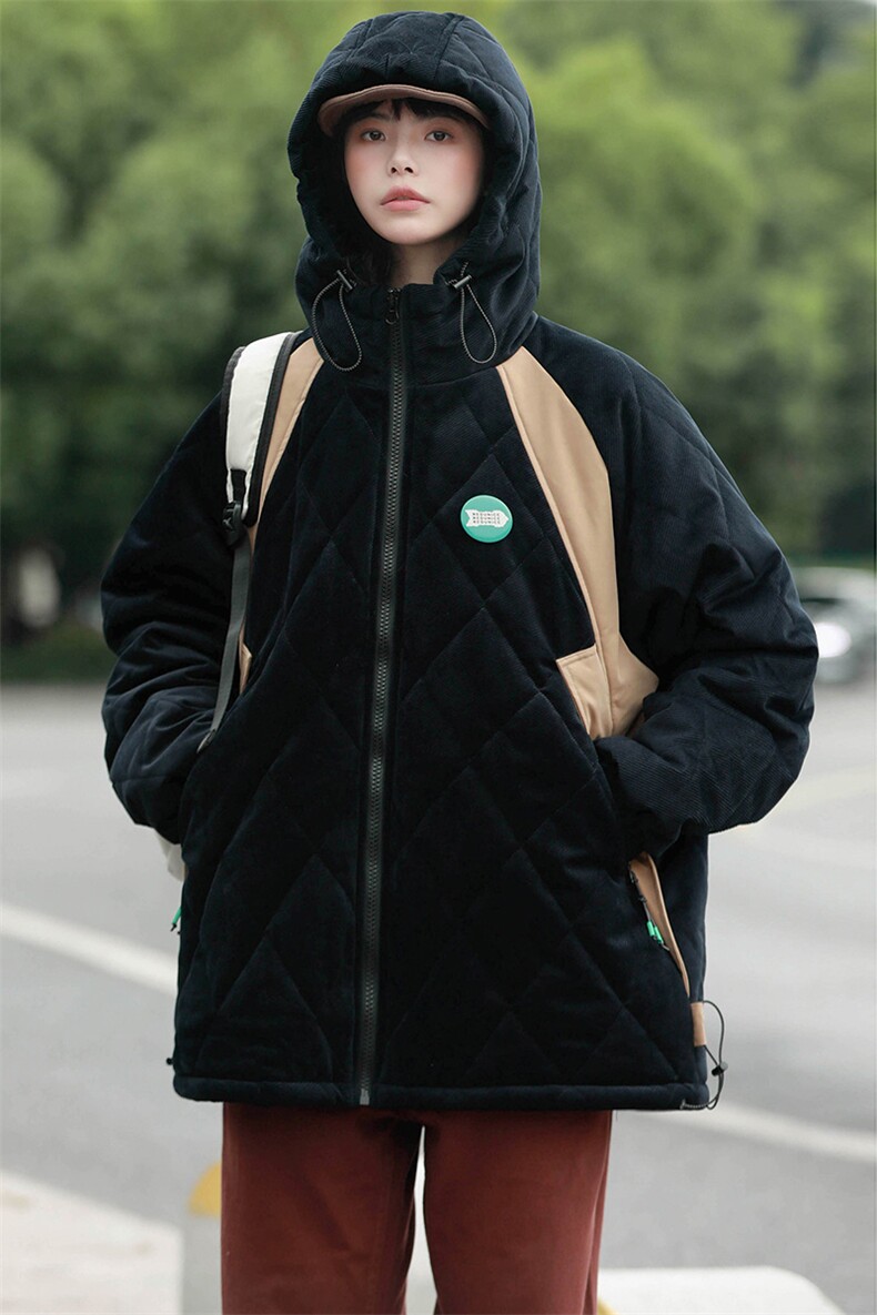 冬上新加棉加厚棉服中性个性连帽棉衣外套男女8330-P115控价158,男装棉衣,电商A441-1