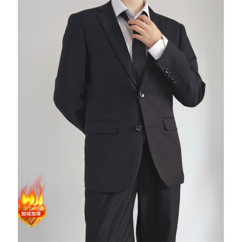 秋冬加绒加厚西服男士修身商务正装职业新郎结婚礼服西装XZ16,男装西服套装,星座1116A（原606A-3）