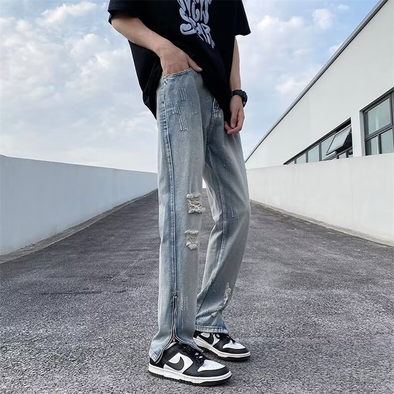 美式牛仔裤男春秋新款休闲直筒裤k700P40,男装牛仔裤,星座1116-2