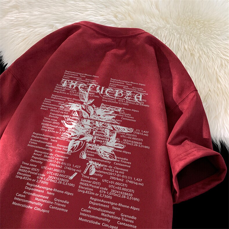 可设48小时发货支持抖音得物来样二开240克重磅美式麂皮绒短袖t恤，男装T恤，电商A486