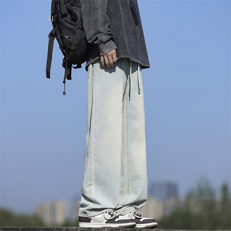 水洗直筒修身微喇牛仔裤三色高弹力高品质有大货-有加绒G136，男装牛仔裤，星座910