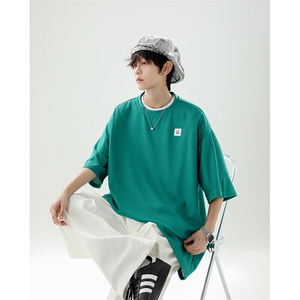 8XL-M 重磅！特大码T潮牌上衣男中性华夫格短袖T恤DX304P25控39图片