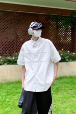 特P55无差价新款夏季时尚百搭潮流设计短袖衬衫-HC2292-港风，男装衬衫，电商A003