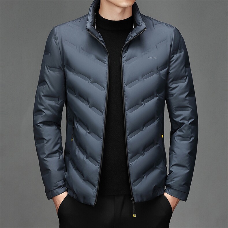 冬季男士宽松免烫羽绒服中年商务休闲爸爸装加厚保暖男装外套，男装羽绒服，电商B212（原钱塘6029）