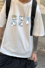 DX17097-P20纯棉短袖t恤男大码半袖打底衫宽松体恤衫港风，男装T恤，电商A040