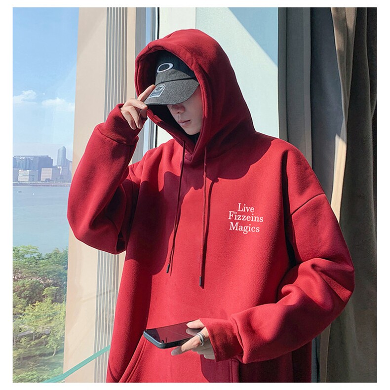 CM169P60加绒P65新品连帽卫衣重磅纯棉大码外套图片