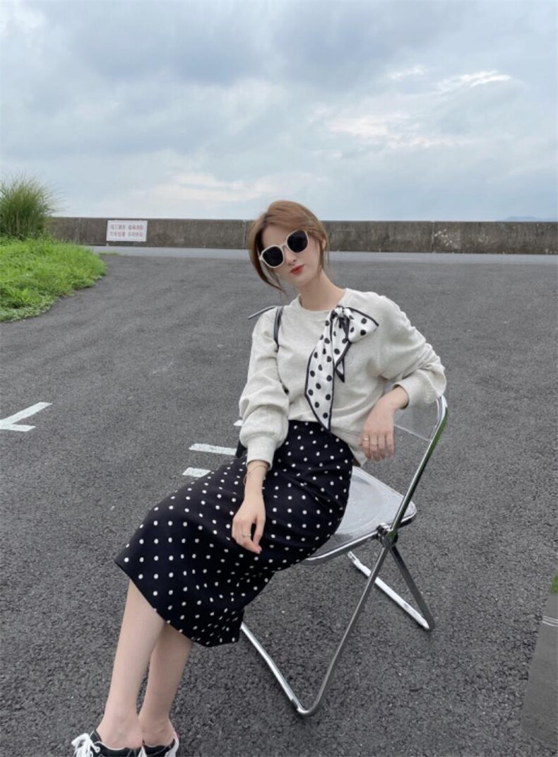 【现货】百搭波点半裙三色，女装半身裙，Ee·G