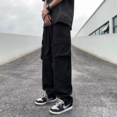 男春夏新款青少年时尚送腰带骑兵斜复合立体袋休闲裤GK23P40，男装休闲裤，星座1116-2