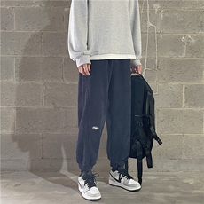 1灯芯绒春季港风休闲裤男卫裤大码M-5XL九分裤运动裤K7439P45控68，男装休闲裤，星座226-2