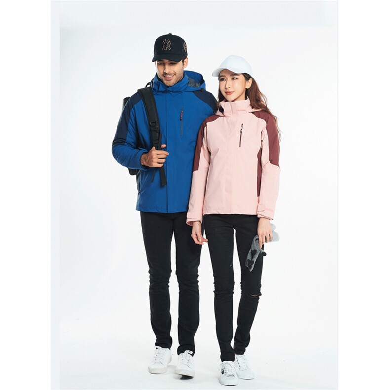 秋冬季冲锋衣连帽外套男女款防风三合一户外服SZ9805-P130,男装夹克,星座1105-3