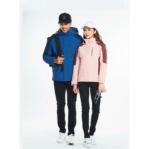 秋冬季冲锋衣连帽外套男女款防风三合一户外服SZ9805-P130图片